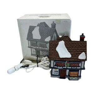 Dept 56 Tutbury Printer Dickens Christmas Village Lighted Building Decor Vintage